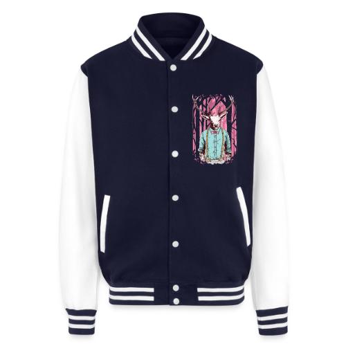 Fashion Deer with Bow Tie - Unisex College Sweat Jacket