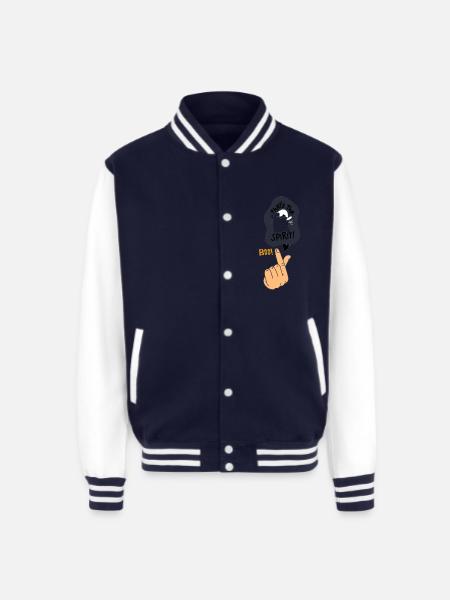 boo - Unisex College Sweat Jacket - navy/white