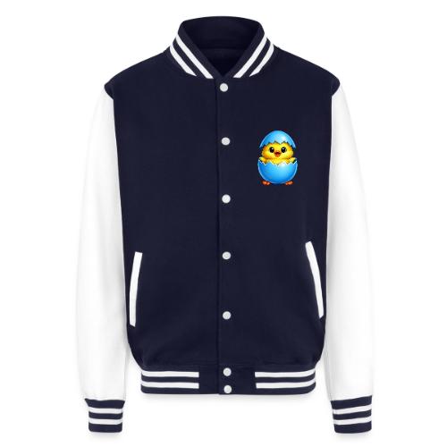 Easter Chick Blue - Unisex College Sweat Jacket