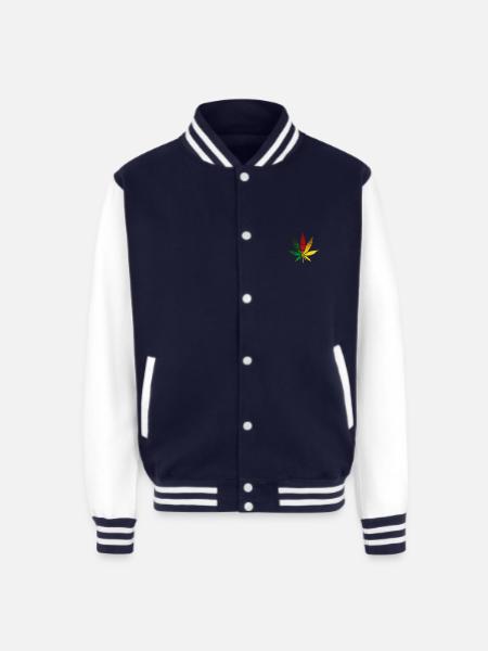 Rainbow maple - Unisex College Sweat Jacket - navy/white