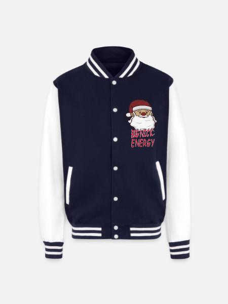 BIG NICK - Unisex College Sweat Jacket - navy/white