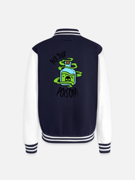 Pick Your Poison! - Unisex College Sweat Jacket - navy/white