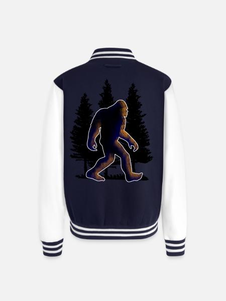 Big foot, Bigfoot - Unisex College Sweat Jacket - navy/white