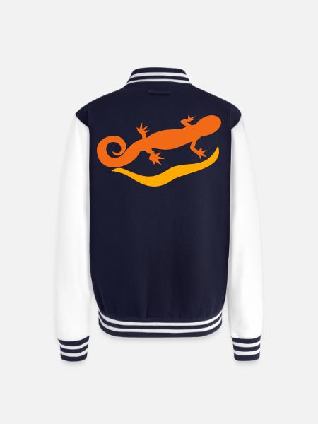 salamander - Unisex College Sweat Jacket - navy/white