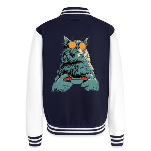 Cat: Fluff Mode On - Unisex College Sweat Jacket