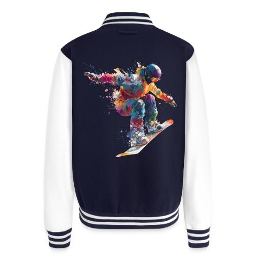 Snowboarding: Frozen Flight - Unisex College Sweat Jacket