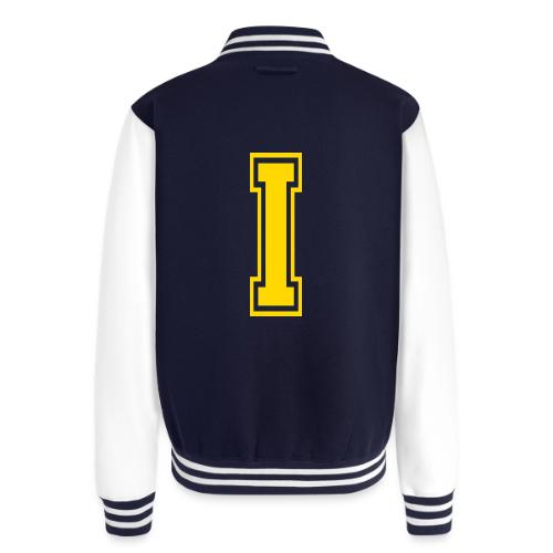Letter I – Capital Athletic Alphabet Monogram - Unisex College Sweat Jacket