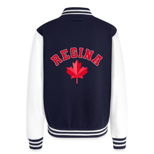 Regina with maple leaf - Unisex College Sweat Jacket