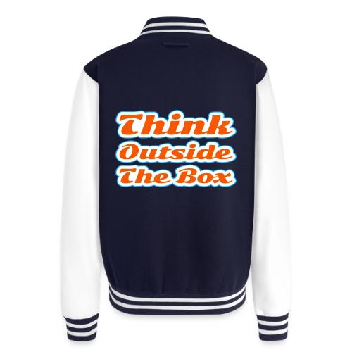 Think Outside the Box — Creative Mindset Script - Unisex College Sweat Jacket