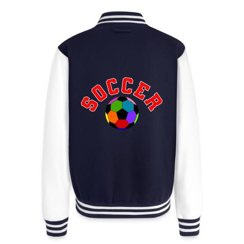 Soccer: Colorful Kick - Unisex College Sweat Jacket