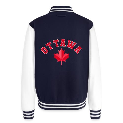 Ottawa with maple leaf - Unisex College Sweat Jacket