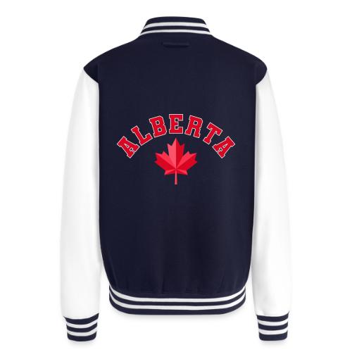 Alberta with maple leaf - Unisex College Sweat Jacket