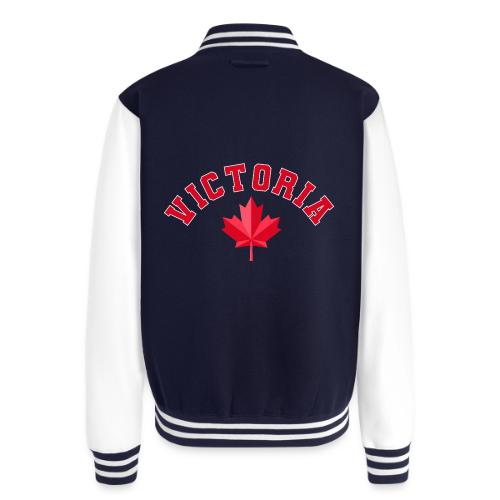 Victoria with maple leaf - Unisex College Sweat Jacket