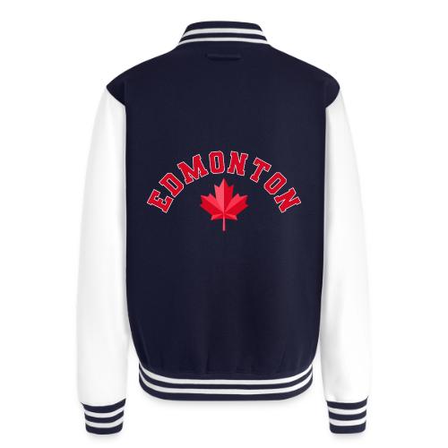 Edmonton with maple leaf - Unisex College Sweat Jacket