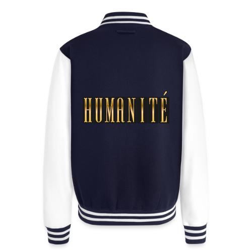 Humanity in Golden Letters - Unisex College Sweat Jacket