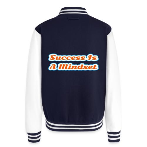 Success Is a Mindset — Motivational Glow Script - Unisex College Sweat Jacket
