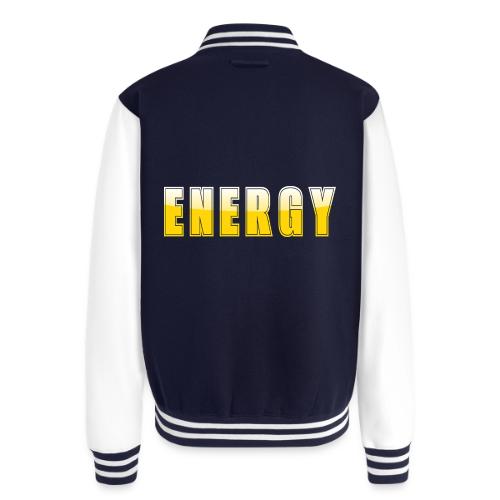 ENERGY Electric Yellow Power Word Design - Unisex College Sweat Jacket
