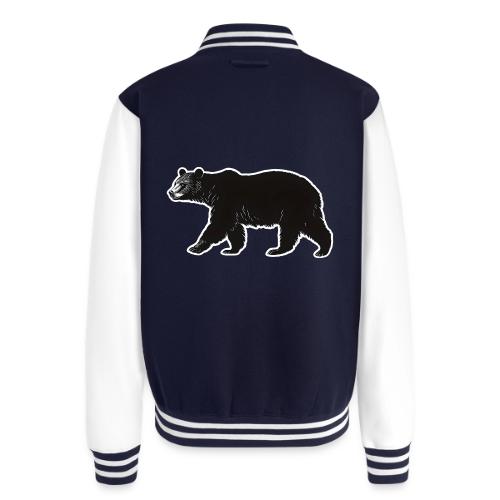 Midnight Black Bear - Unisex College Sweat Jacket