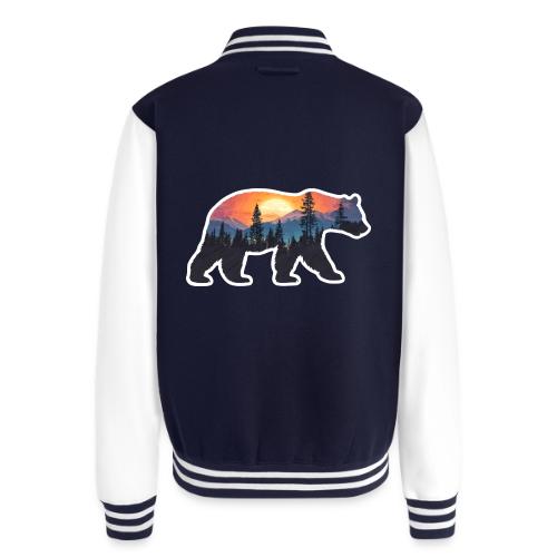 Mountain Spirit Bear - Unisex College Sweat Jacket