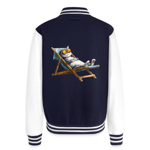 Sunshine Cat Mode - Unisex College Sweat Jacket