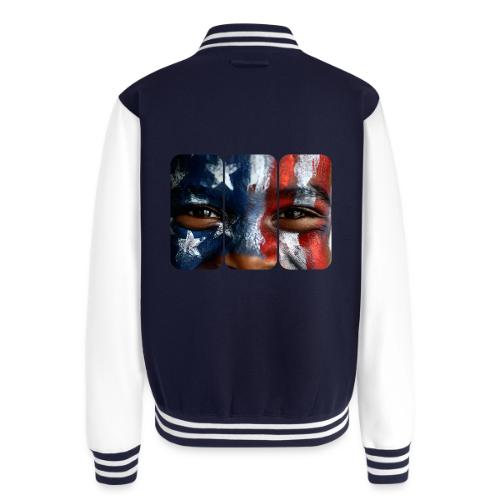 USA: Three Panels of Pride - Unisex College Sweat Jacket