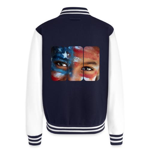 USA: Eyes of the Flag - Unisex College Sweat Jacket