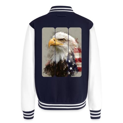 USA: Eagle of the Free - Unisex College Sweat Jacket