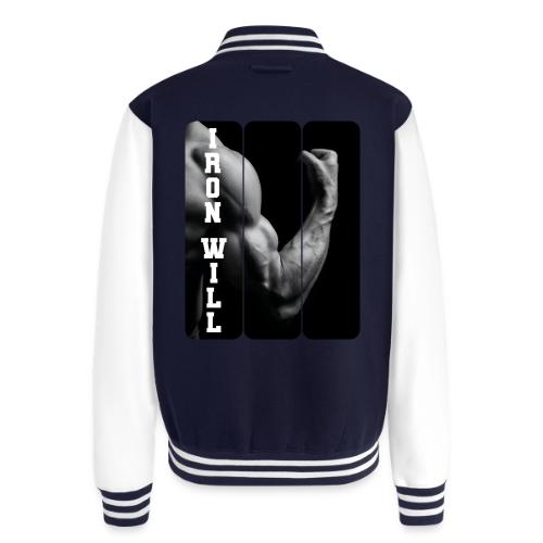 Bodybuilding: Iron Will - Unisex College Sweat Jacket