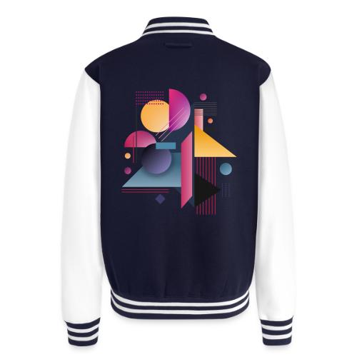 Color Pulse Geometry - Unisex College Sweat Jacket