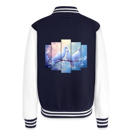 Symbols of Peace and Serenity - Unisex College Sweat Jacket