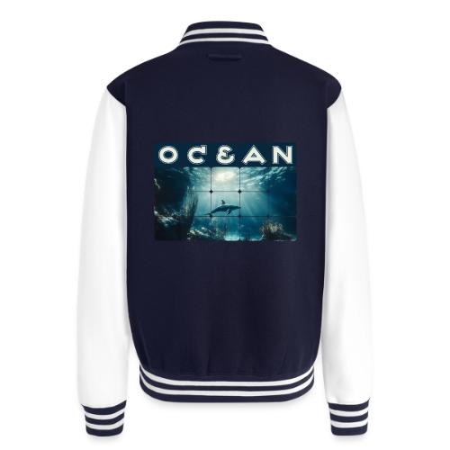 Ocean: Dolphin’s Serenity - Unisex College Sweat Jacket