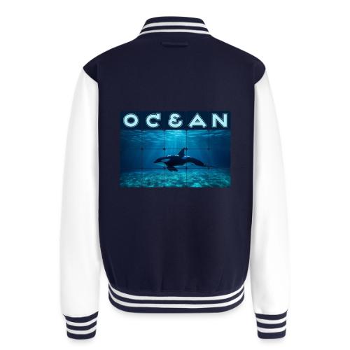 Ocean: Orca in Motion - Unisex College Sweat Jacket