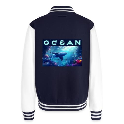 Ocean: Whale’s Path - Unisex College Sweat Jacket