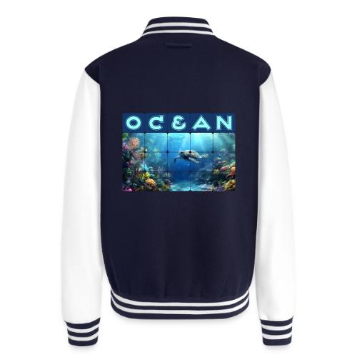 Ocean: Turtle Drift - Unisex College Sweat Jacket