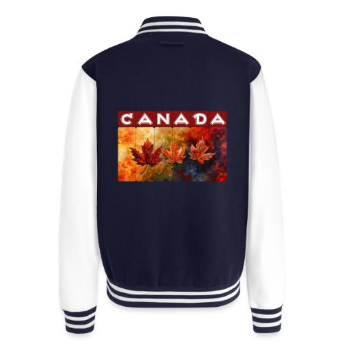 Painted Canada Leaves - Unisex College Sweat Jacket
