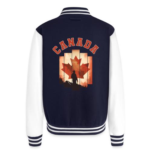 Proud Canadian Shadow - Unisex College Sweat Jacket