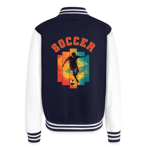 Soccer Heartbeat - Unisex College Sweat Jacket