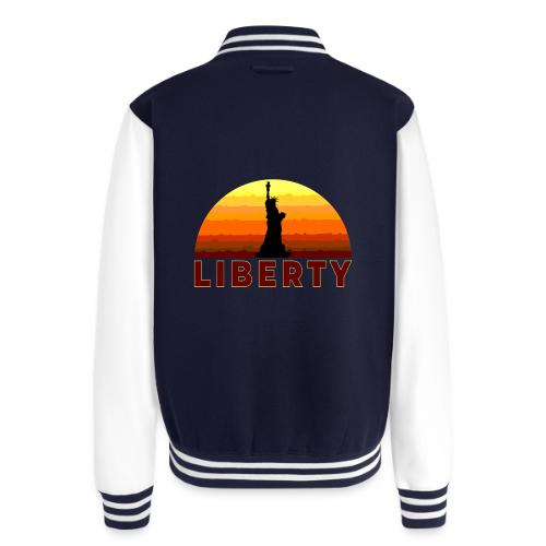 USA: Sunset Liberty Bold - Unisex College Sweat Jacket