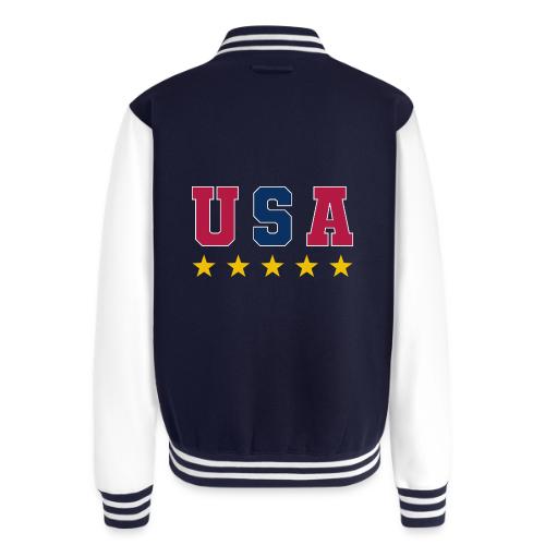 USA Varsity Stars - Unisex College Sweat Jacket