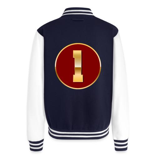 Number 1 in Gold Varsity Font - Unisex College Sweat Jacket