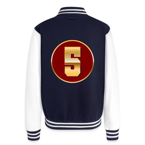 Number 5 in Gold Varsity Font - Unisex College Sweat Jacket