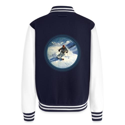 Skiing Power Moves - Unisex College Sweat Jacket