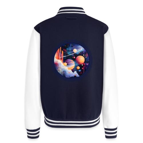 Floating Planetscape - Unisex College Sweat Jacket