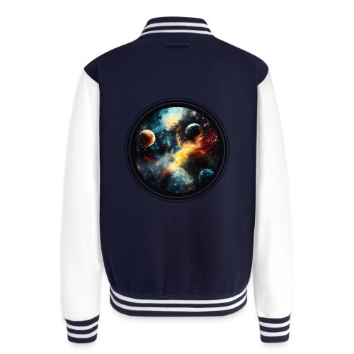 Painted Cosmos of Planets - Unisex College Sweat Jacket