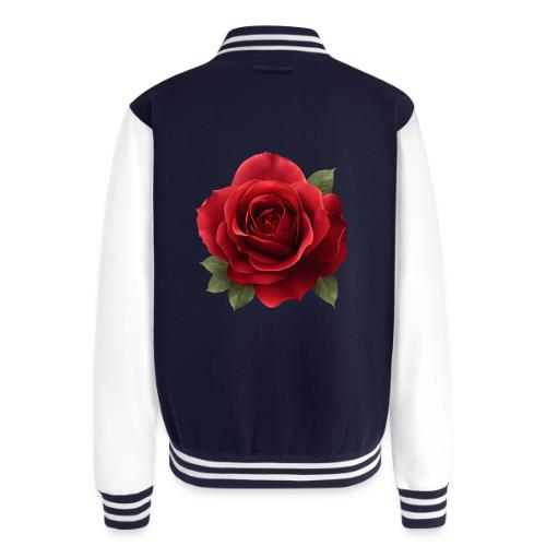 Rose: Crimson Bloom Elegance - Unisex College Sweat Jacket