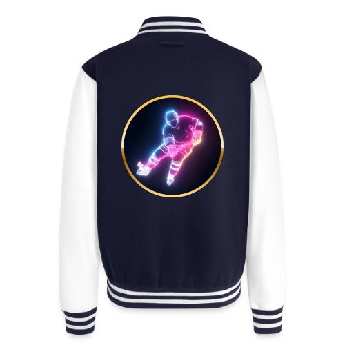 Hockey: Neon Ice Striker - Unisex College Sweat Jacket