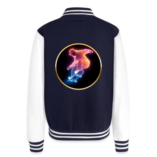 Skateboarding: Golden Trick Rider - Unisex College Sweat Jacket
