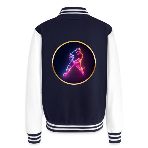 Hockey: Neon Ice Strike - Unisex College Sweat Jacket