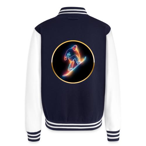 Golden Neon Snowboard - Unisex College Sweat Jacket