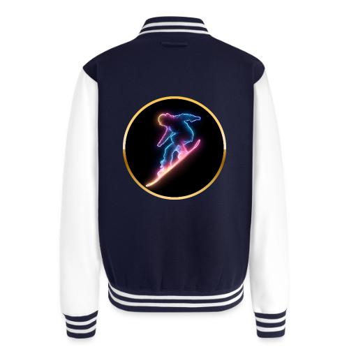 Snowboarding: Neon Snow Drift - Unisex College Sweat Jacket